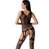 Passion - Bs099 Bodystocking Noir Taille Unique